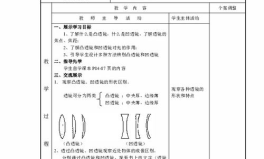 透镜教案,透镜教学实践与探索